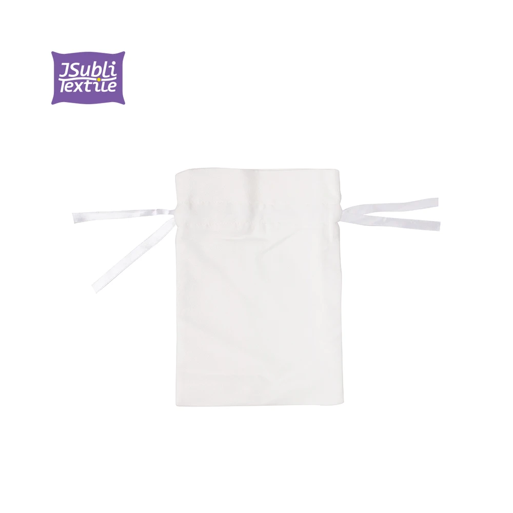 Jsubli Textile Custom Drawstring Bag 16*23cm BestSub Wholesale Craft Sublimation Double-Sided Plush Canvas Drawstring Bags