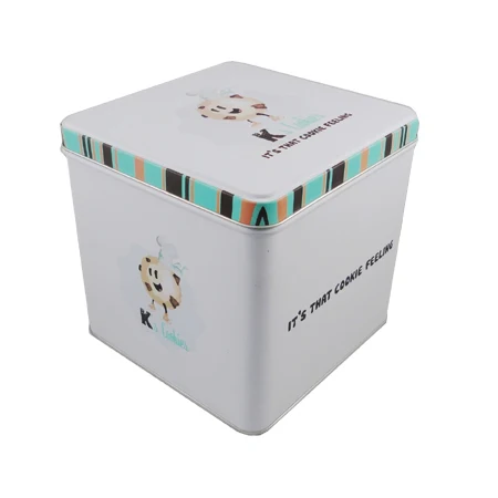 
Luxury Metal Square Large Tin Cookies Tea Coffee Gift Chocolate Container Packaging Tin Box 