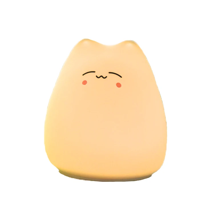 7 Colors LED Night Lights Battery Cat Shape  Bedroom Decor Desk Lamps for Kid Room Bedside Lamp Christmas Gift