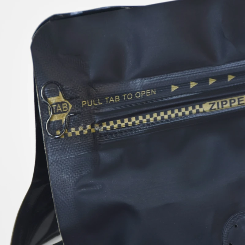 Ecocoffee 100% Recyclable PE60 Evoh PE80 Matte Finish Flat Bottom 250 g Coffee Bean Zipper Bag Pouch with Valve