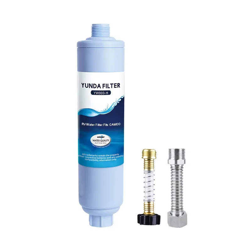 Free sample with Hose Protector for RVs Marines Drinking Washing Gardening Camping Spa Brand 40043 40041 RV Inline Water Filter