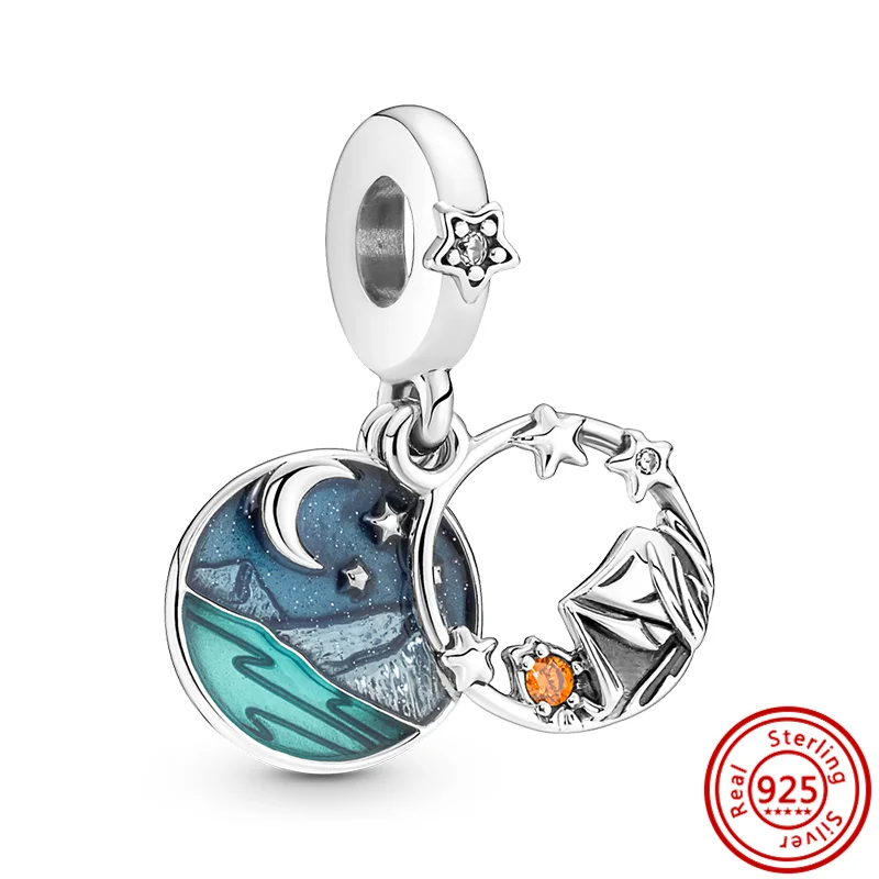 New S925 Sterling Silver charm Beads Strawberry Lemon Octopus Milk Tea Pendant Pan charm DIY Bracelet For women Jewelry gifts