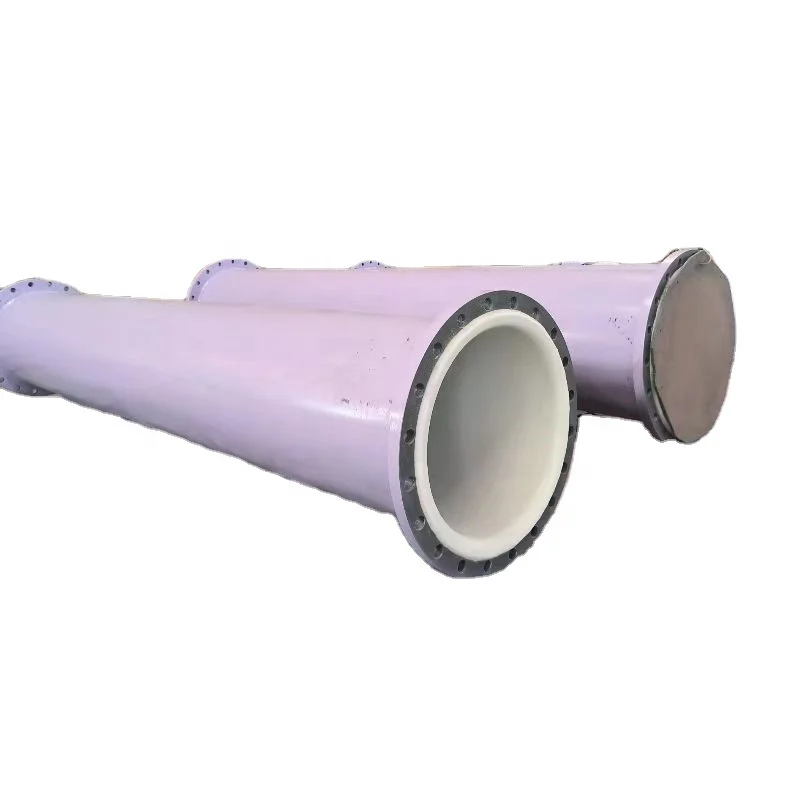 Customized Strong Acid and Alkali Resistant High Temperature Carbon Steel Lined PTFE Straight Pipeline