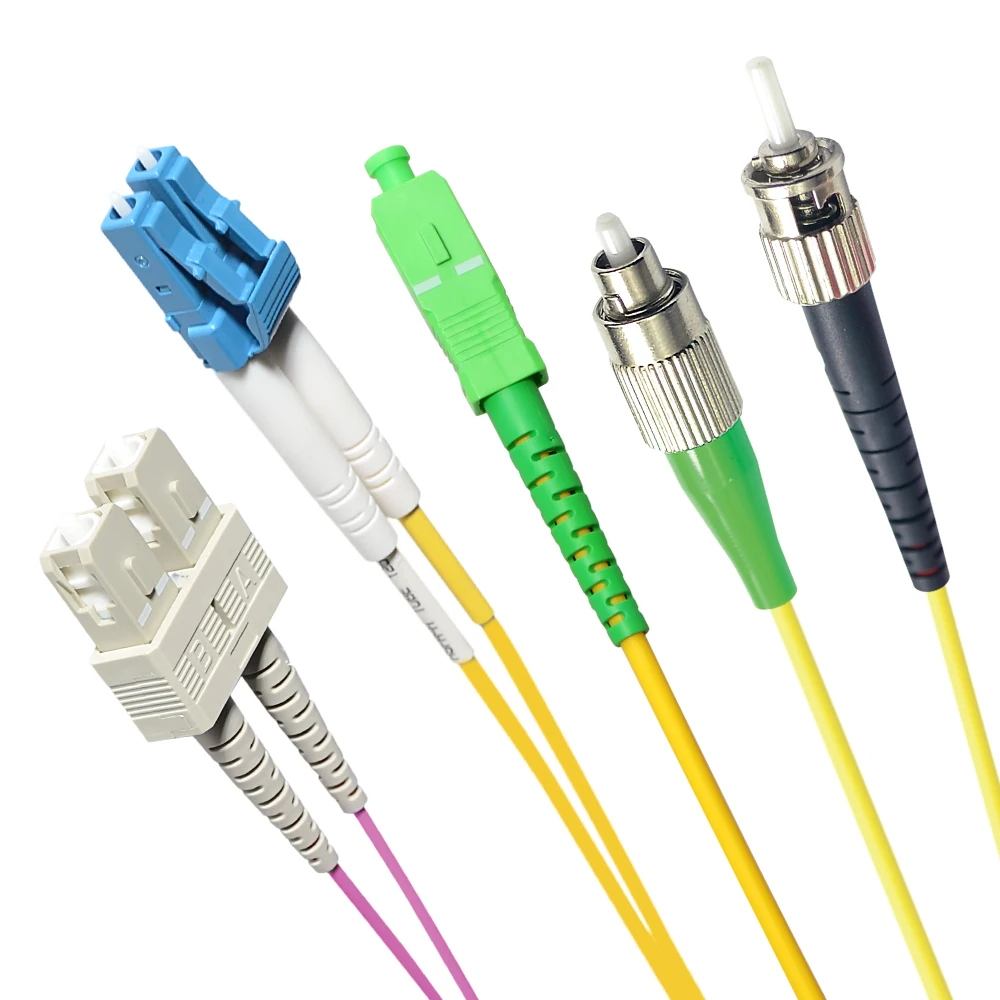 Simplex Duplex G652D SC LC FC ST Connector Jumper SM UPC APC  Fiber Optic Patch Cord For CATV Network