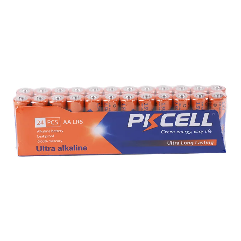 Pkcell brand high quality alkaline 1.5V batteries remote battery cell aa