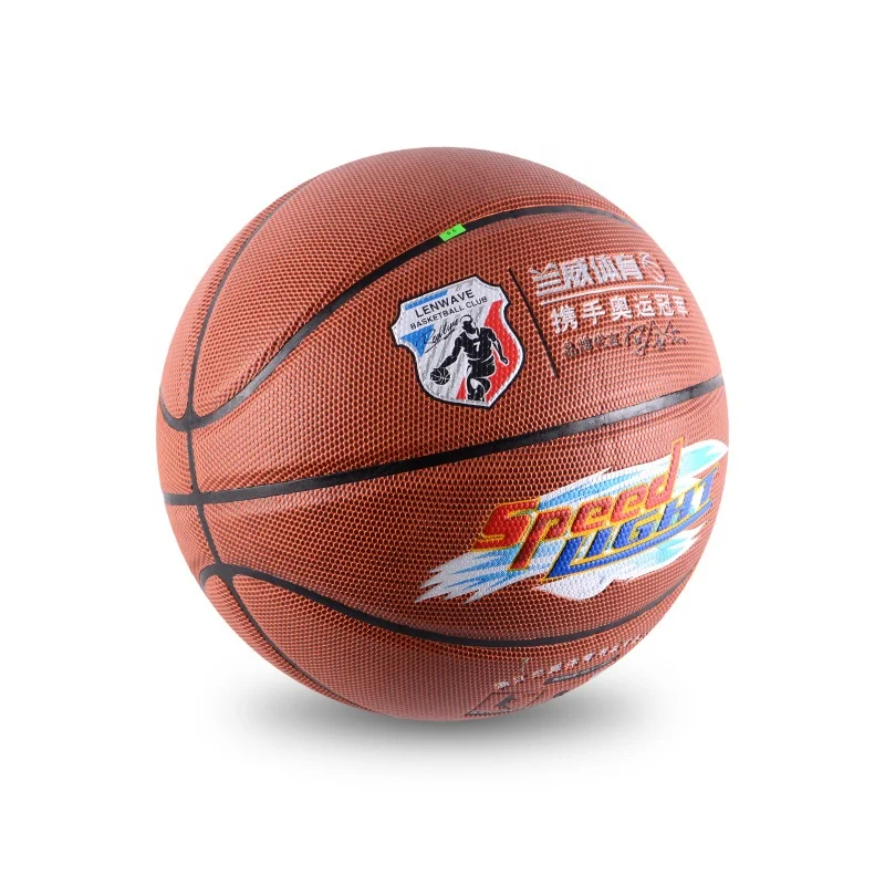 Lenwave official size 4/5/6/7/9 basketball training/game custom  pvc/pu/microfiber basketball ball with rubber bladder