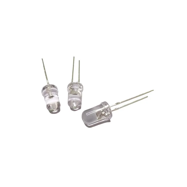 Customized Ultra Brightness Yellow 588nm 596nm Round Shape Clear Water Lens Dip LED Diode