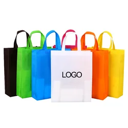 Wholesale High Quality Handle Bag Fabric Custom Logo reusable Non Woven Bag Laminated shopping For Clothing Package