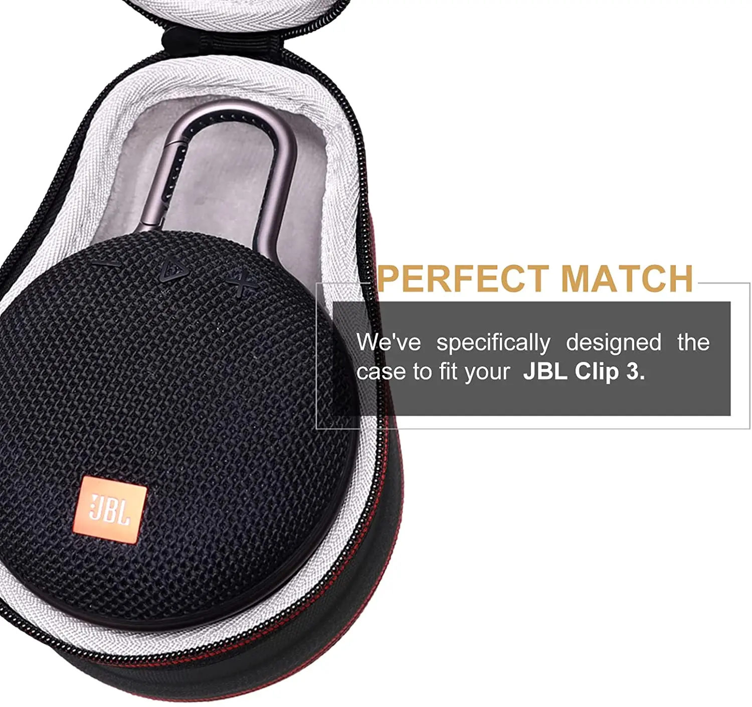 EVA Hard Travel Carrying Case fo Waterproof Portable Bluetooth Speaker. Fits USB Cable and Charger