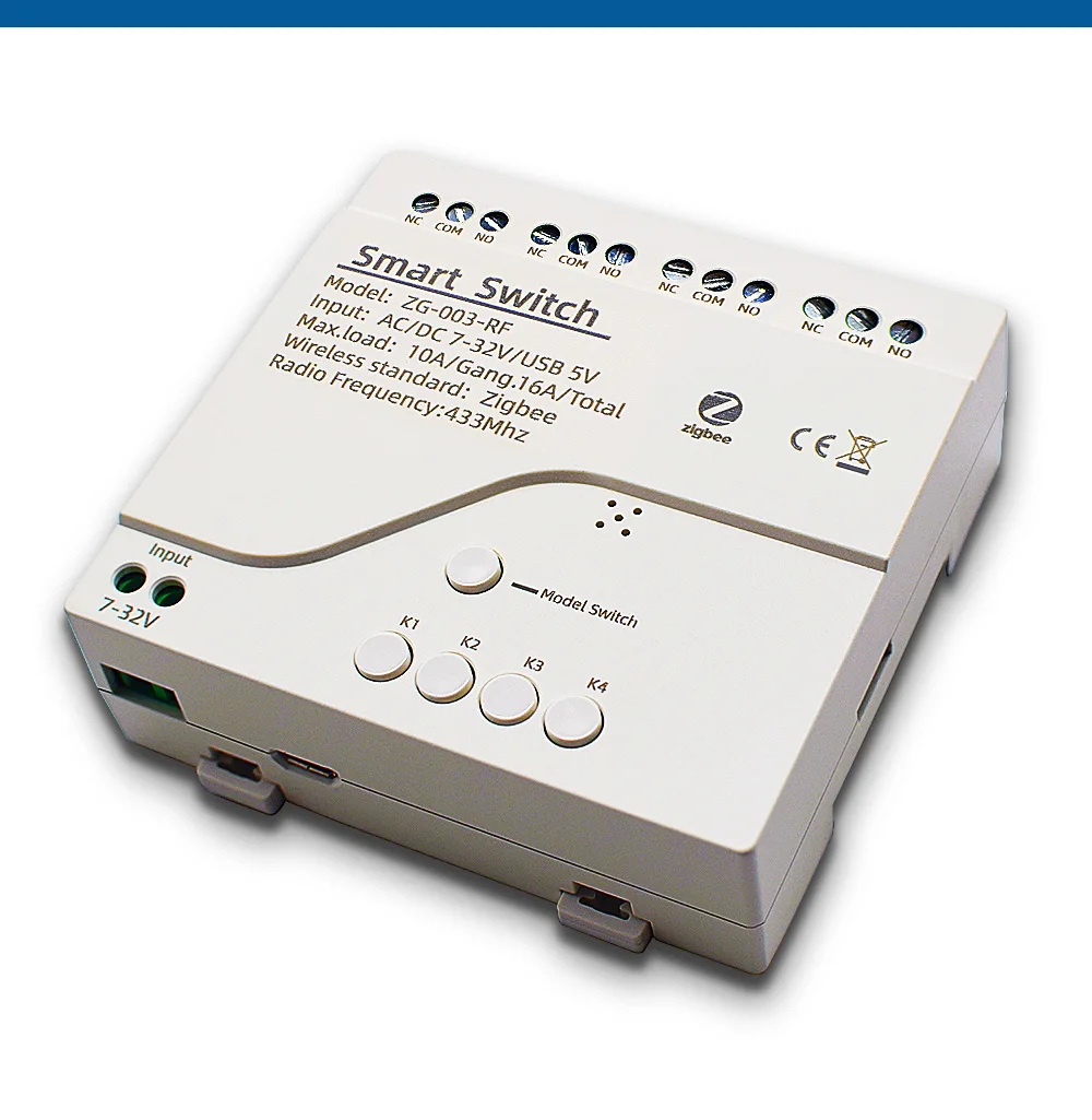 Tuya Zigbee Remote Control 4 Ch Relay Rf Receiver Controller 5V-32V 12V 24V Smart Module Timer Diy Switch