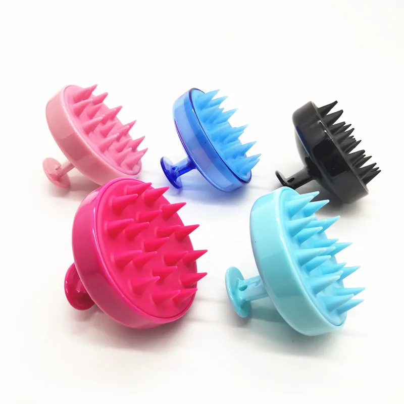 Silicone Head Massager Shampoo Scalp Massage Brush Hair Washing Comb Body Shower Bath Massage Brush