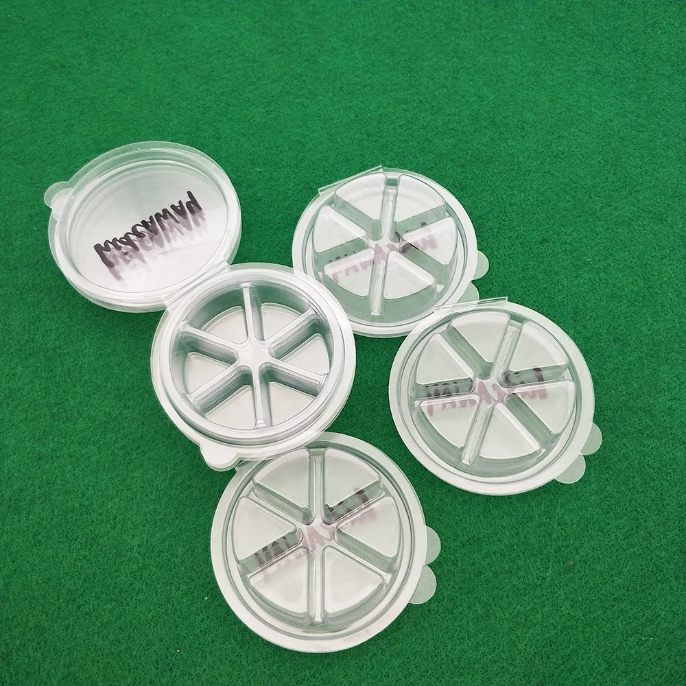 Round Shape 6 Cavity Soy Wax Melts Mmould Clamshell Packaging
