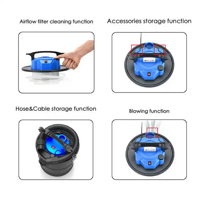 Hot Selling High Efficiency Dust Shaking Function Fireplace Ash Vacuum Cleaner