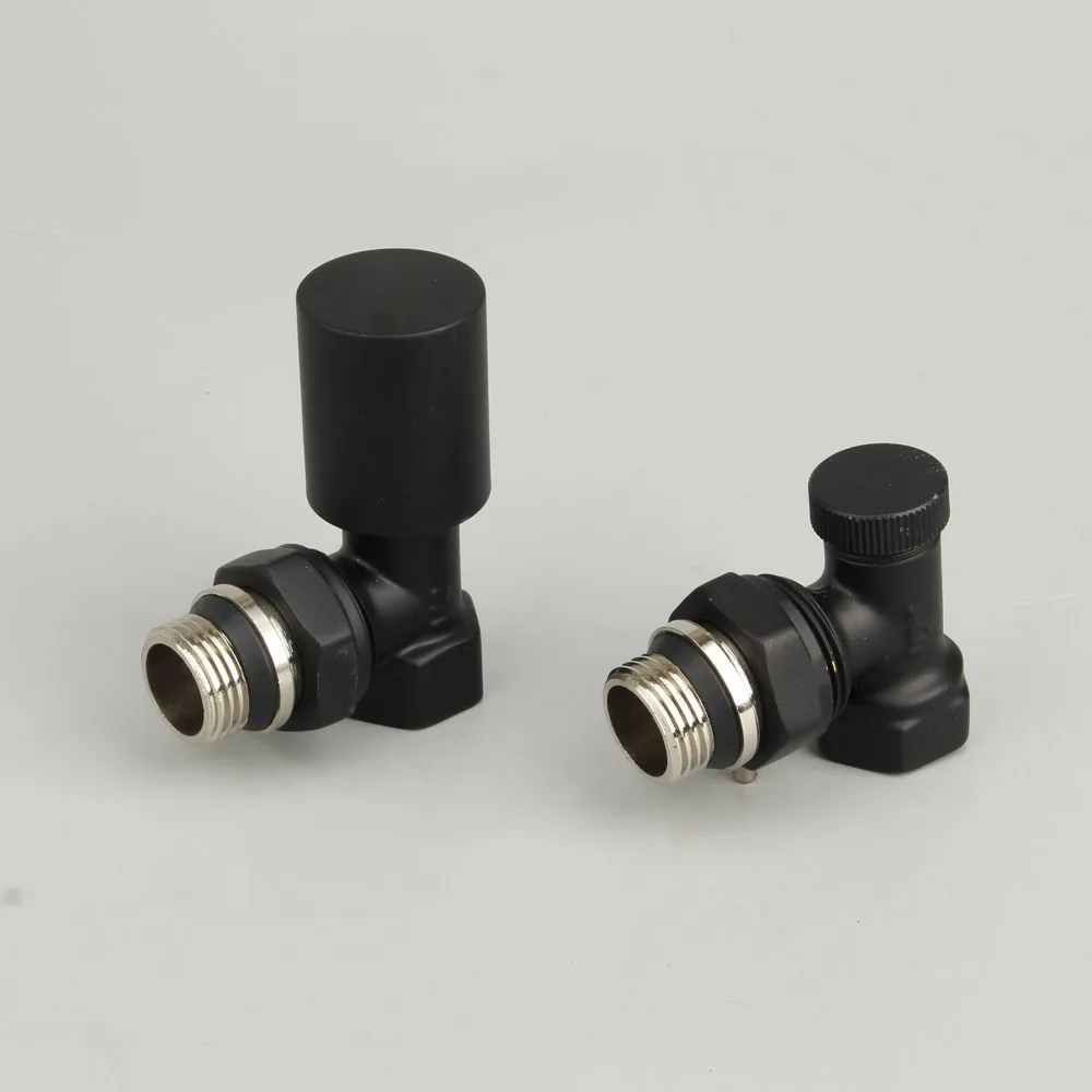 HVAC Systems & Parts  black bathroom brass angle thermostatic radiator valve