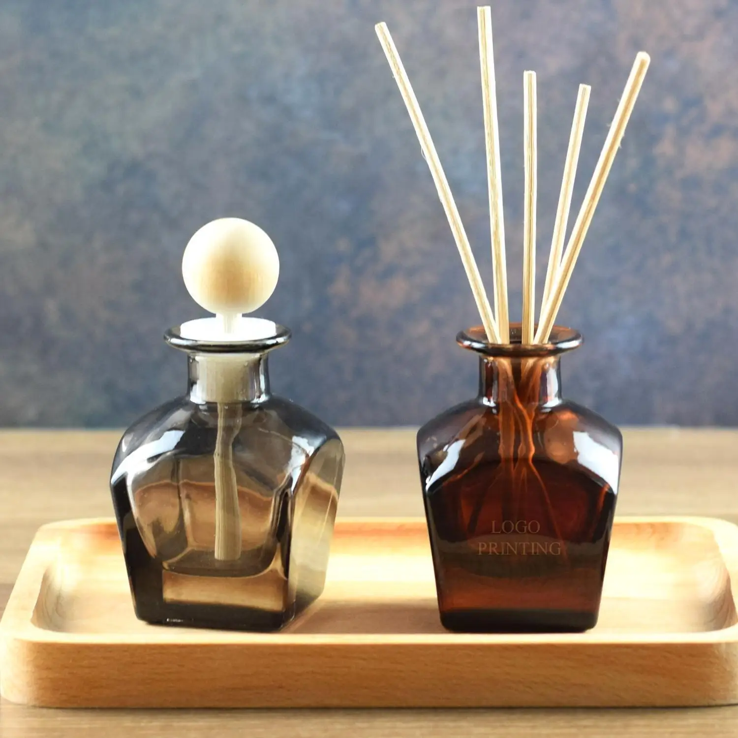 Custom Car Home Decoration 50ml Reed Diffuser Bottle Black Fragrance Diffuser Bottle