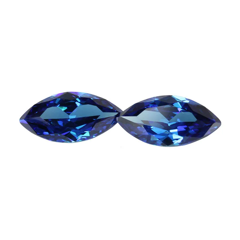 Hot Sale Cubic Zirconia Jewelry 5A High Quality Blue 3mm~16mm Marquise Cut CZ Diamond Fine Jewelry