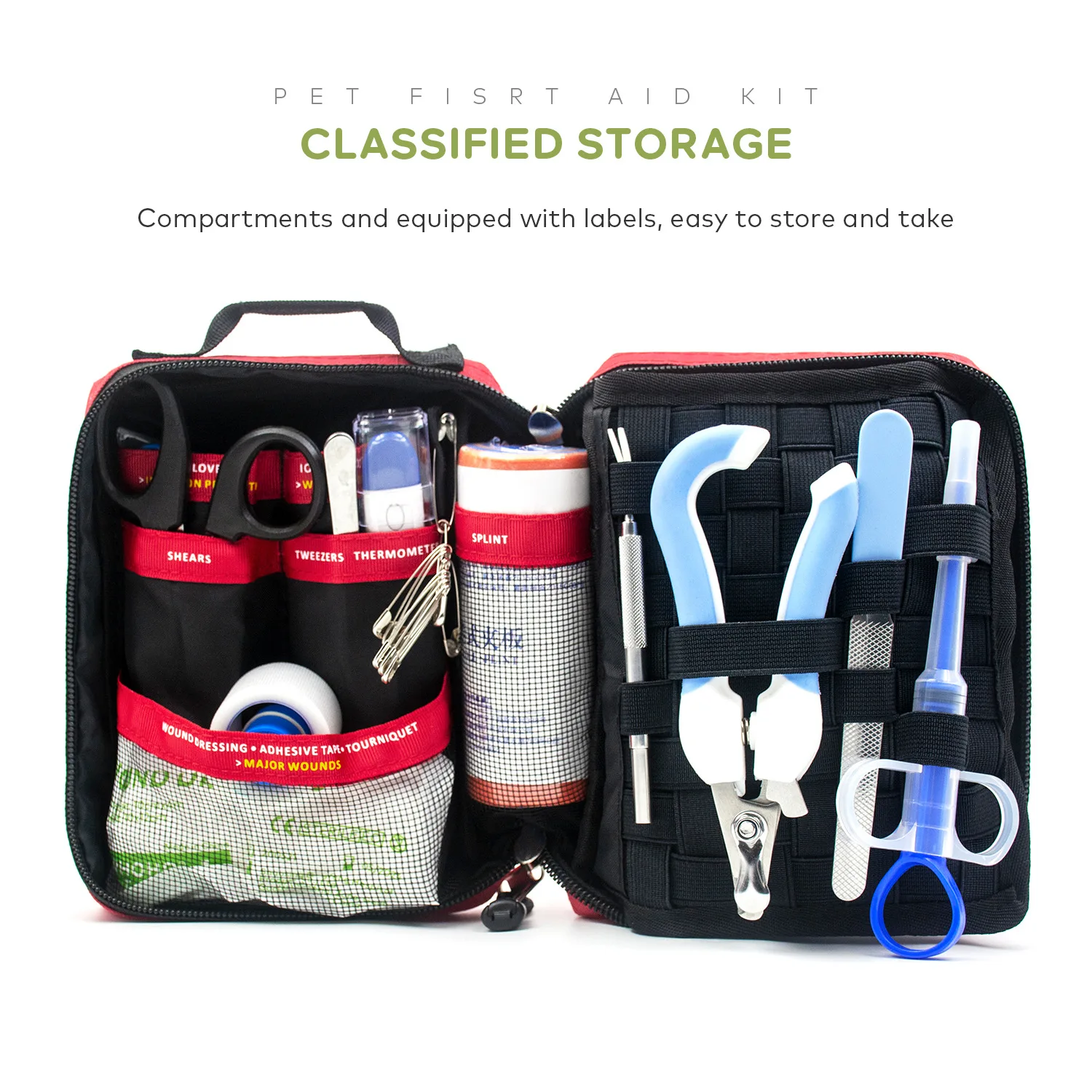 2023 Hot Selling New Product High Quality Wholesale Customized Medical Emergency Pet First Aid Kits Box Dog With Supplies