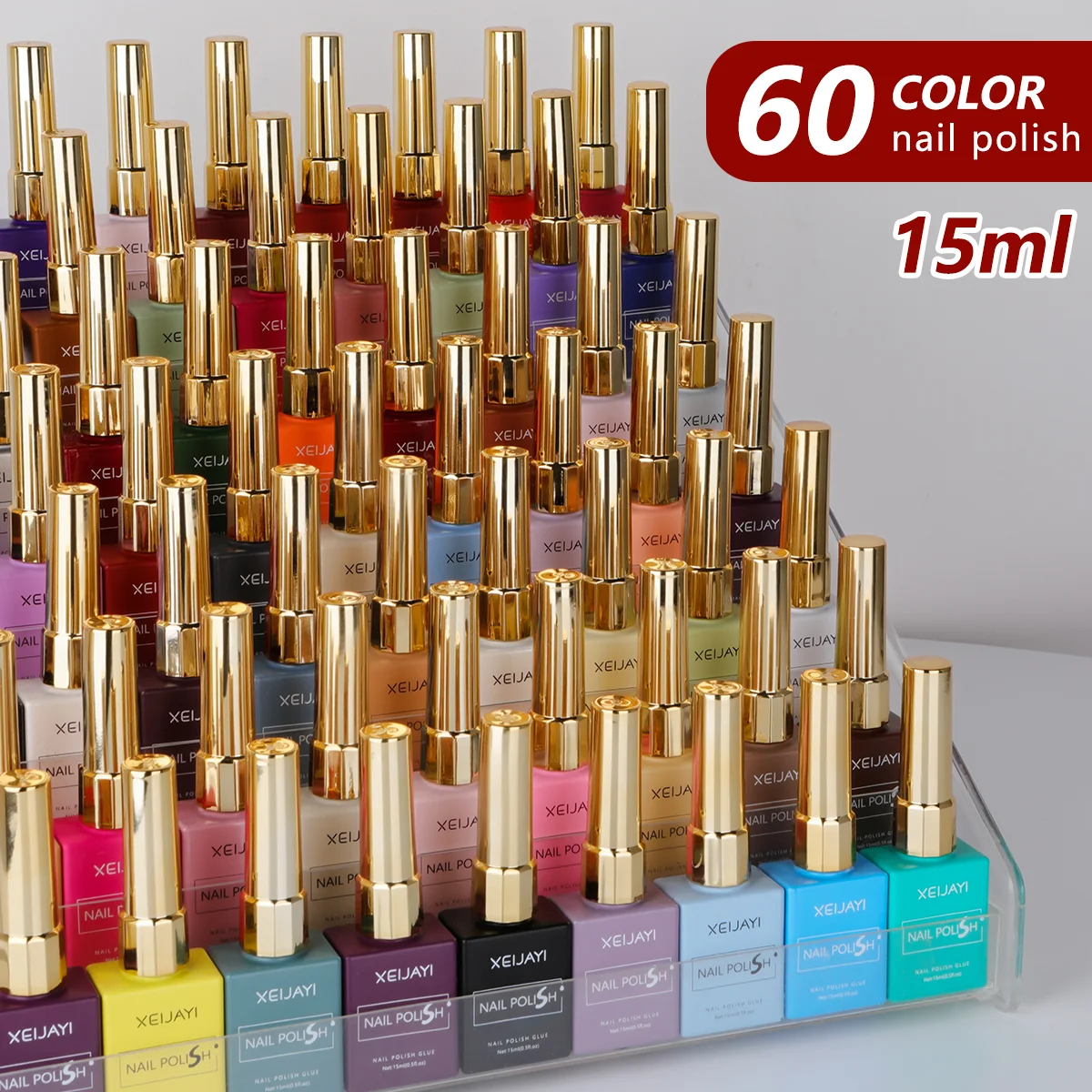 XEIJAYI Factory Professional Nail Supplies Nagellak 60colors15ml Nail Painting Private Label Customized UV Gel Nail Polish Salon