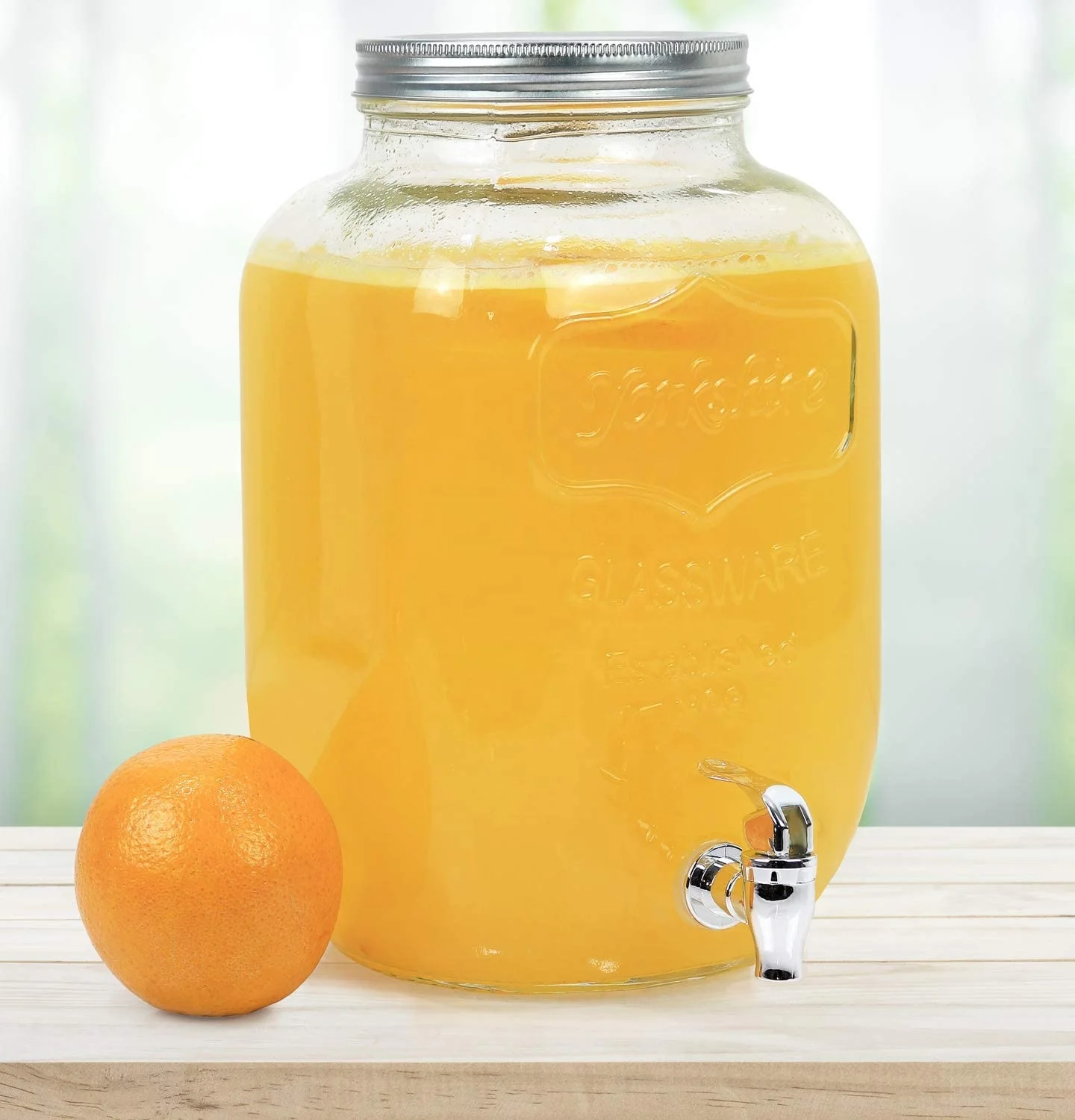 Стеклянная одинарная банка 2 галлона дозатор напитков крышка бутылки и банки для хранения продуктов с беспротекающей крышкой прозрачная Металлическая емкость 8 л