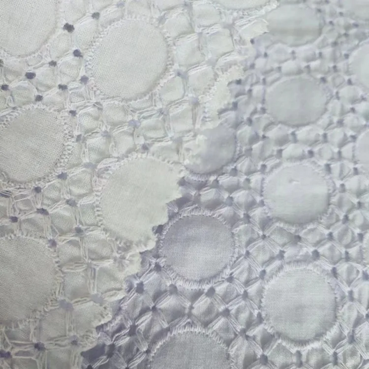 Высококачественная самая популярная ткань в Китае хлопчатобумажная вышивка тканая