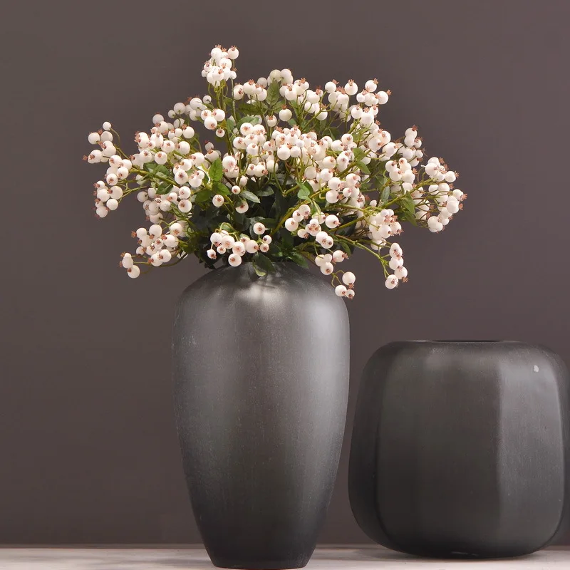 M256 Artificial Flowers Wholesale Artificial Plant Fruit Orange Berry Artificial Rose Hip Small White Fruit Home Wedding Decor