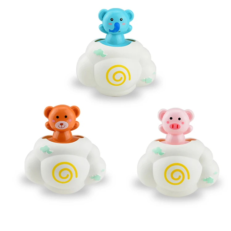 Baby Cute Cartoon Animal Pig Elephant Bear Parent-child Interaction Bathroom Cloud Rain Toy Bath Toys Animal