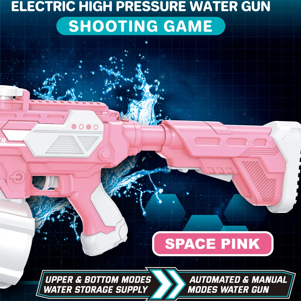 2024 Summer Toy Outdoor Play Beach Automatic Suction Water Gun Electric With 1350ML High Capacity