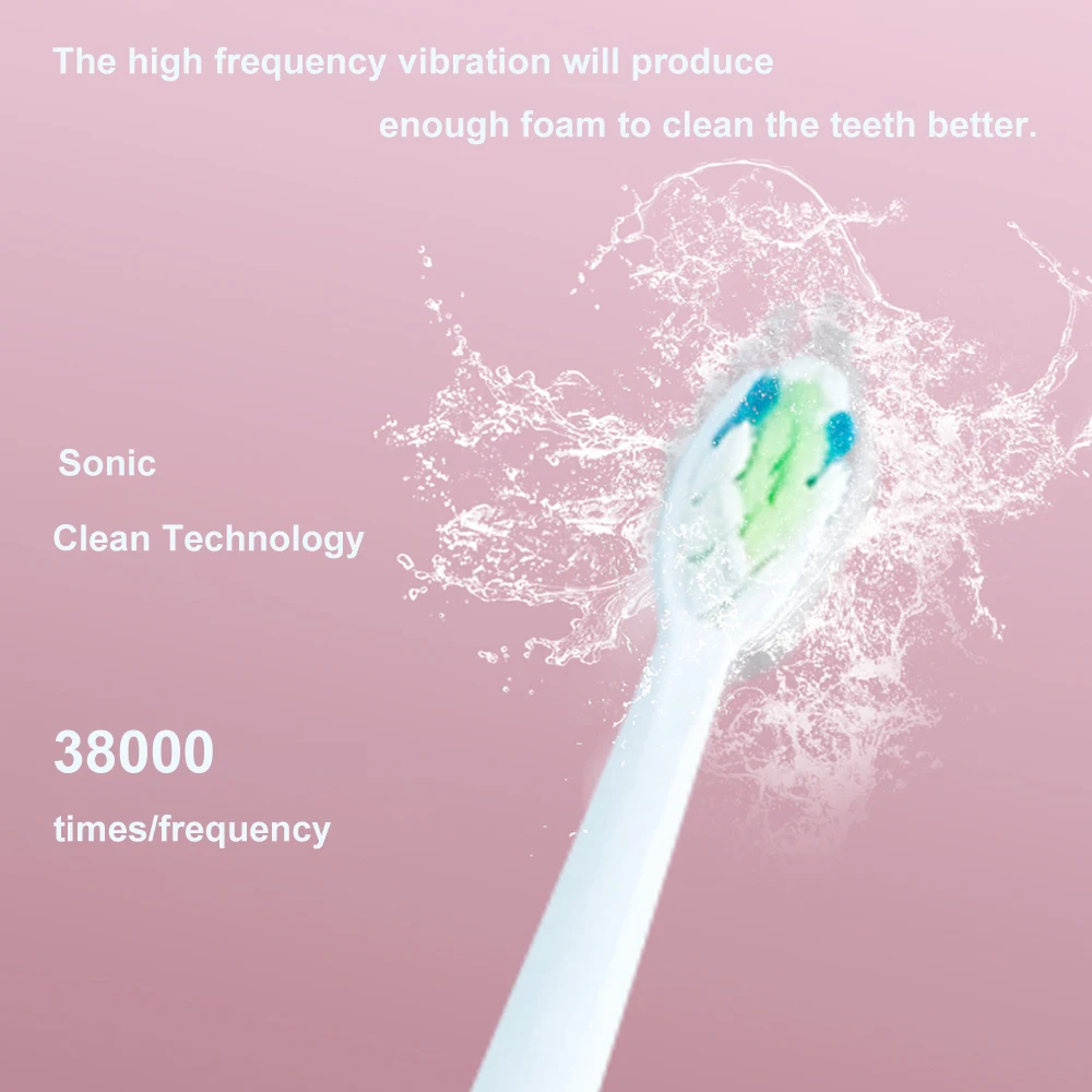Wholesale Electric Toothbrush Adult 360 Degree Automatic Ultrasonic Toothbrush Oral Care 5 Modes Replacement Heads Toothbrush