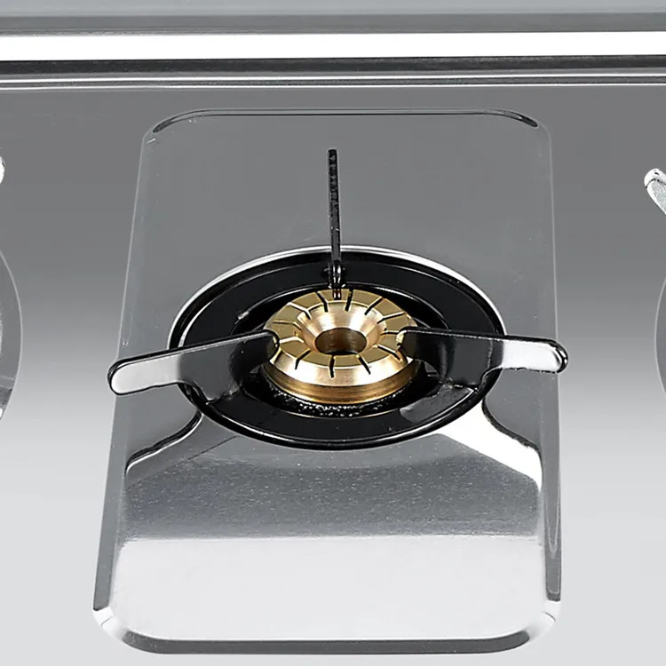 Household Cookware Stainless Steel Gas Cooktop Gas Stove 2 Burner For Kitchen