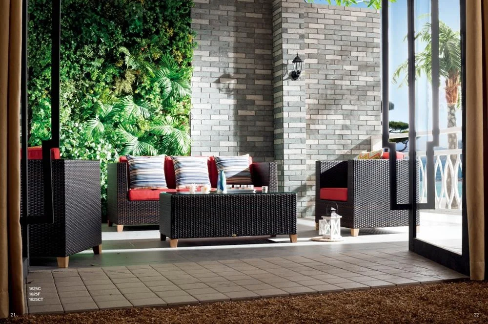 fashion leisure outdoor rattan sofa in garden sets wicker sofa