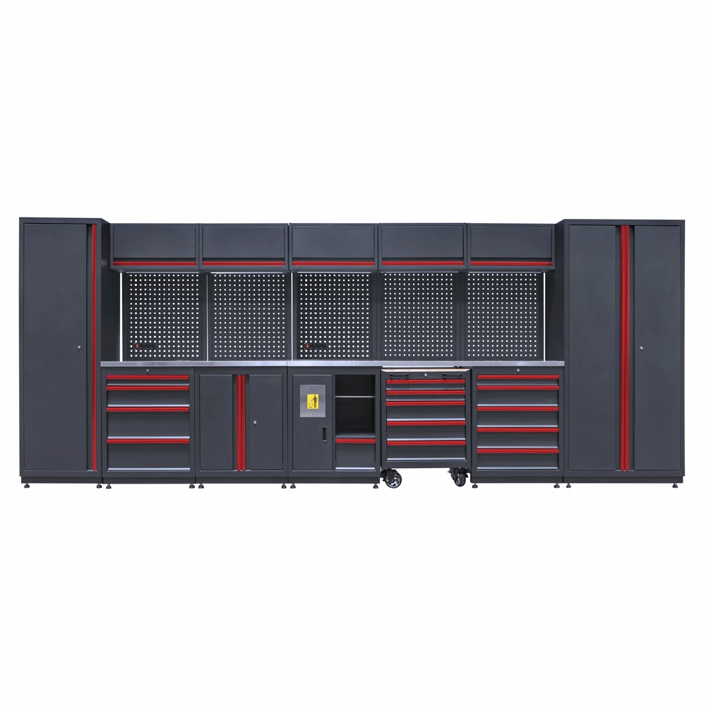 Metal Drawer Corner Work Bench Storage Roller Garage Tool Cabinets Heavy Duty Workshop