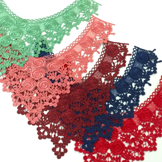 Кружева с вышивкой из полиэстера