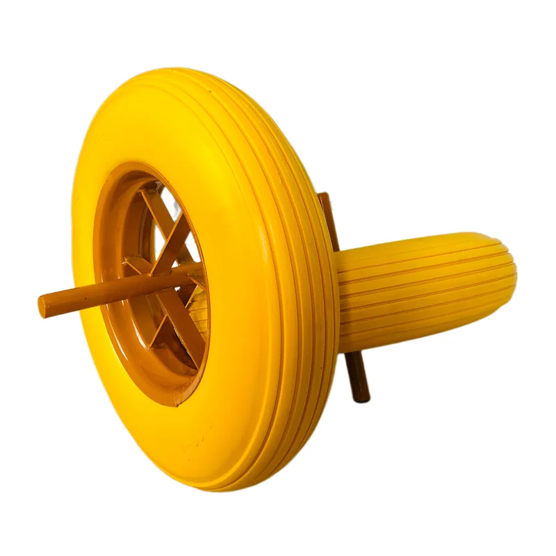 Hot sale Manufacturer high quality Light Weight Straight Line Pattern Pu Foam Wheel Polyurethane Tyre 4.80/4.00-8 Wheelbarrow