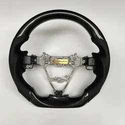 Customized high quality for Toyota 2014-2017 corolla with real carbon fiber steering wheel with black perforated leather