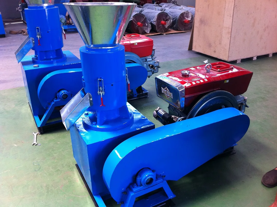  15HP Roller Rotating Type Wood Pellet Machine 100-150kg/h Biomass Mill Woodwork Machinery For