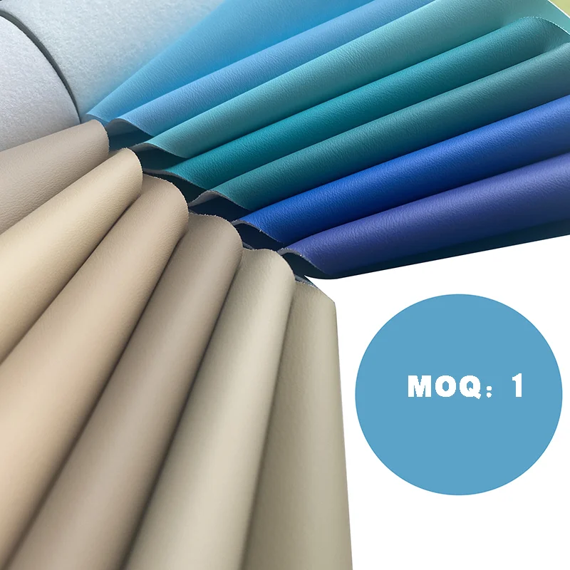 Eco Plain fabric solvent free silicone stain resistance PU faux leather for sofa chair furniture upholstery Baby mat