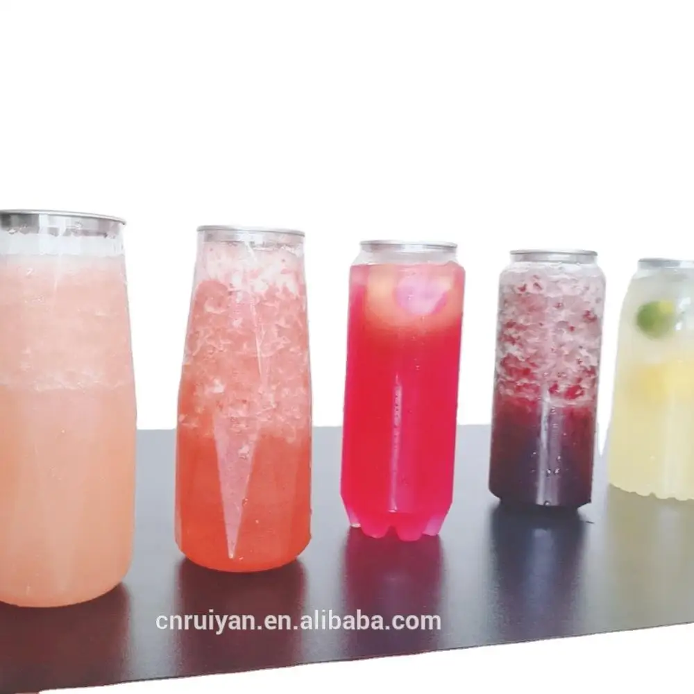 Plastic Cans Bottles Empty PET Bottles  with Lids 330ML 500ML 650ML