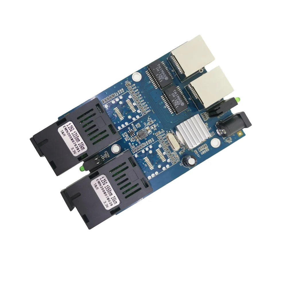 2f2e Passive Poe Pcb Fiber Optical Media Converter 2 Rj45 And 2 Sc Fiber Port Fiber Ethernet Switch 1000m Poe Pcb Board