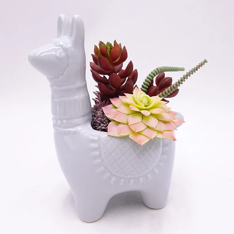 
Artificial Tropical Succulents Potted Animal Shaped Plants Flowers plants 