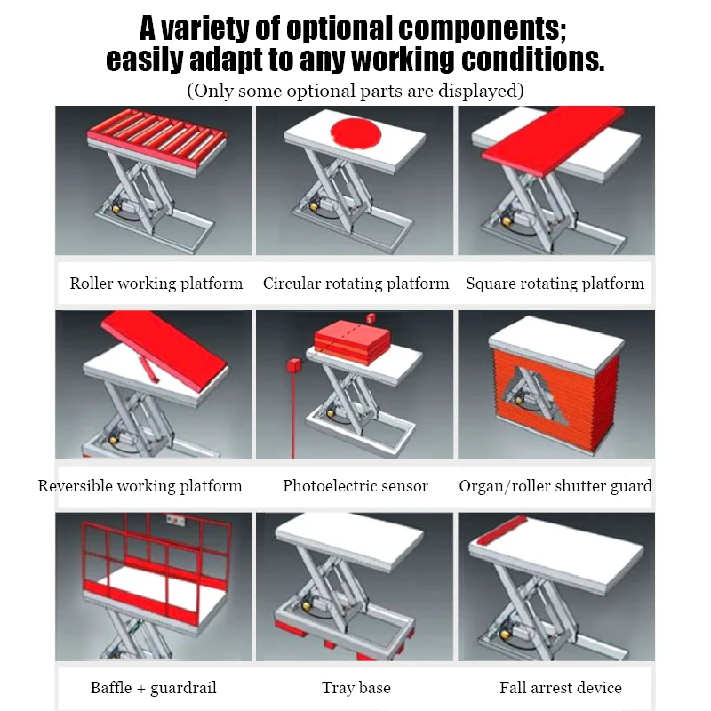 Hot sale 1 Ton 3m Hydraulic Mobile Movable Platform Scissor Cargo Lift Table Pit Mounted Platform Electric Stationary Lift Table
