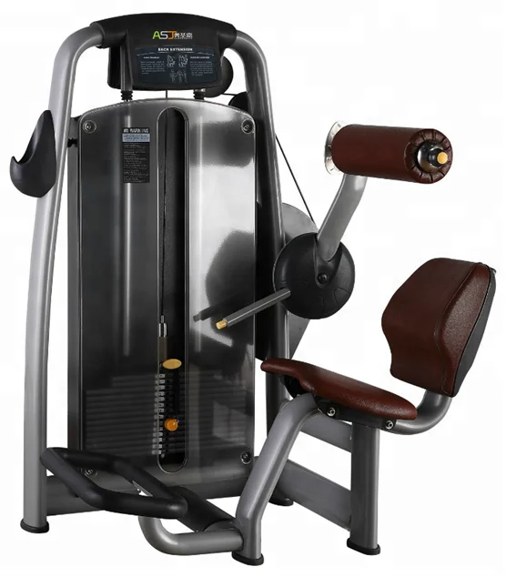 Exercise gym fitness equipment pin loaded lower back machine