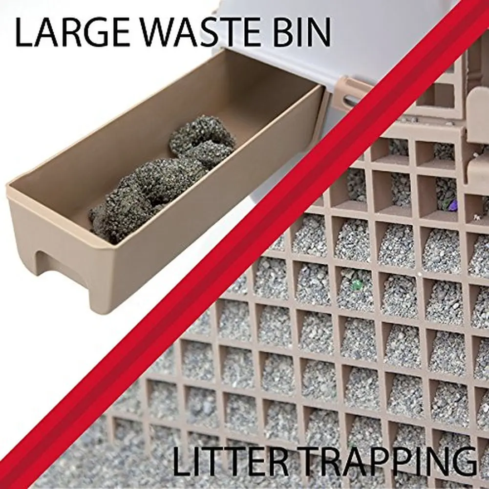 Relaxlines Semi-automatic Quick Cleaning Cat Litter Box Easy Clean  Cats Toilet Pet Grooming Product sifting cat litter box