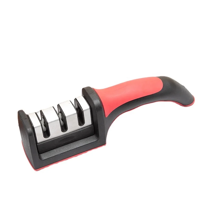 Professional 3-stage Knife Sharpening Tool With Soft Grip Handle Kitchen Knife Sharpeners Kitchen Knife Accessories
