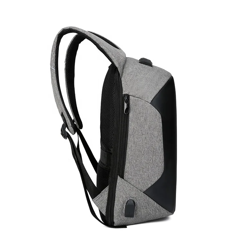 
Custom print simple casual anti theft waterproof college backpack school bag for men 