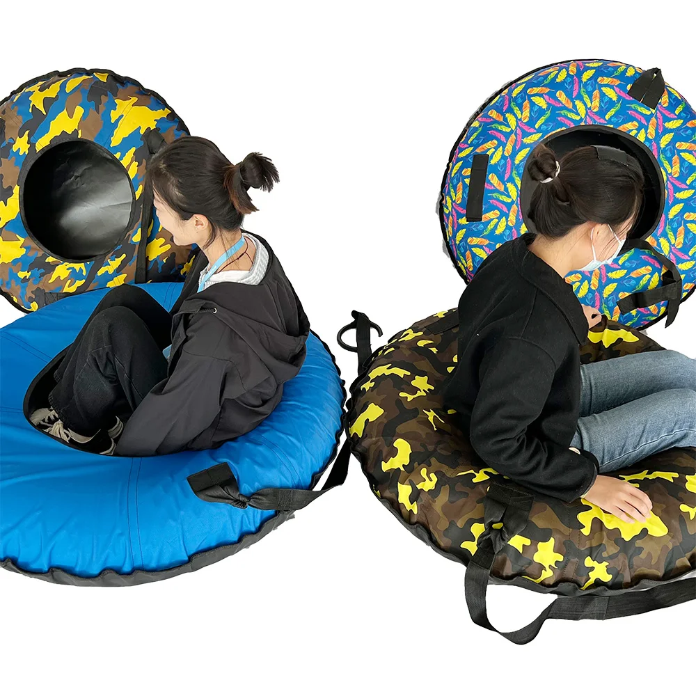 High Quality Inflatable Winter Snow Tube With High Quality Water Proof Oxford Fabric Pvc Or Hard Bottom Snow Sled Tube