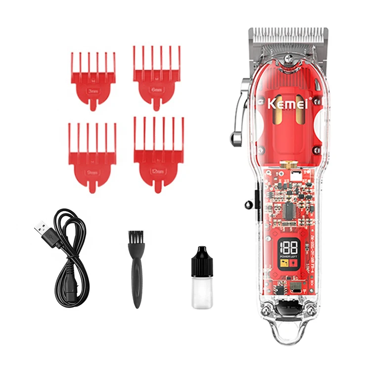 kemei High Quality USB Barber Waterproof km-1761  Electric cordless professional hair clippers hair trimmer
