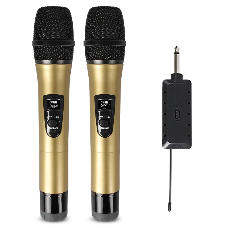Professional Dynamic Factory OEM Universal Wireless mike Microphone Dual VHF Handheld Karaoke Microphone