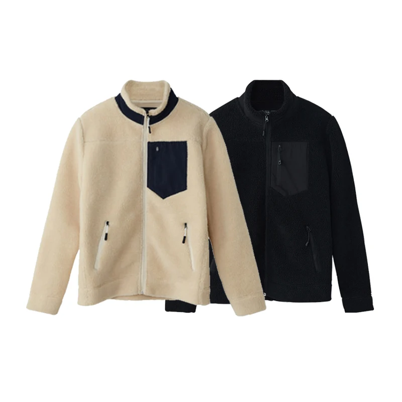 Куртка на молнии из берберского флиса, мужская, OEM, высокое качество, завод в Гуанчжоу