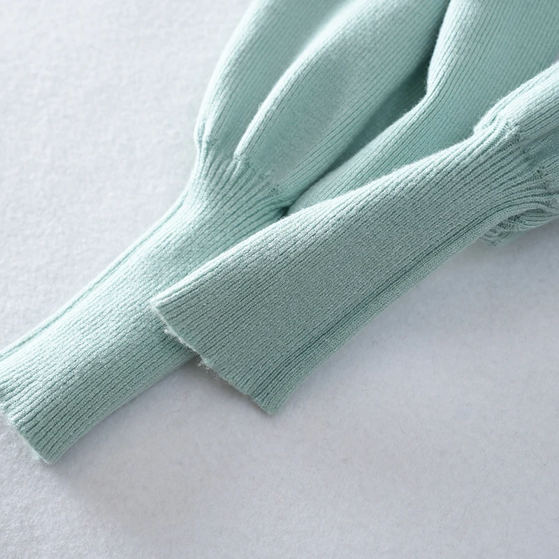 New Design Casual elegant custom logo Crew neck sweater Embroidery flower knitwear women cashmere sweater women