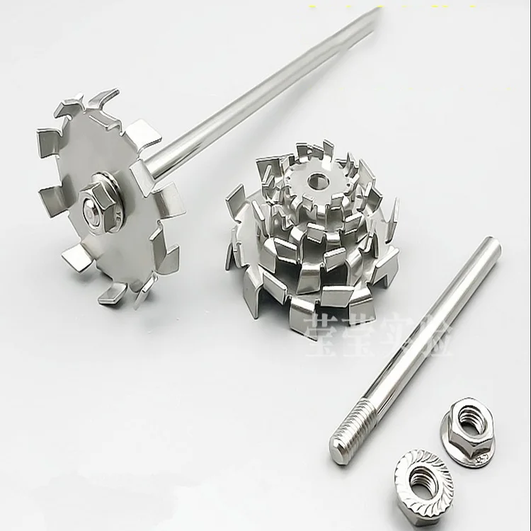 Stainless Steel Plate Stir Dispersion Blade Agitator Disk With Rod Mixer Machine For Lab Test